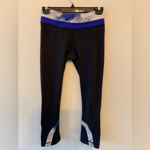 LuLu Lemon Black and Blue Leggings
